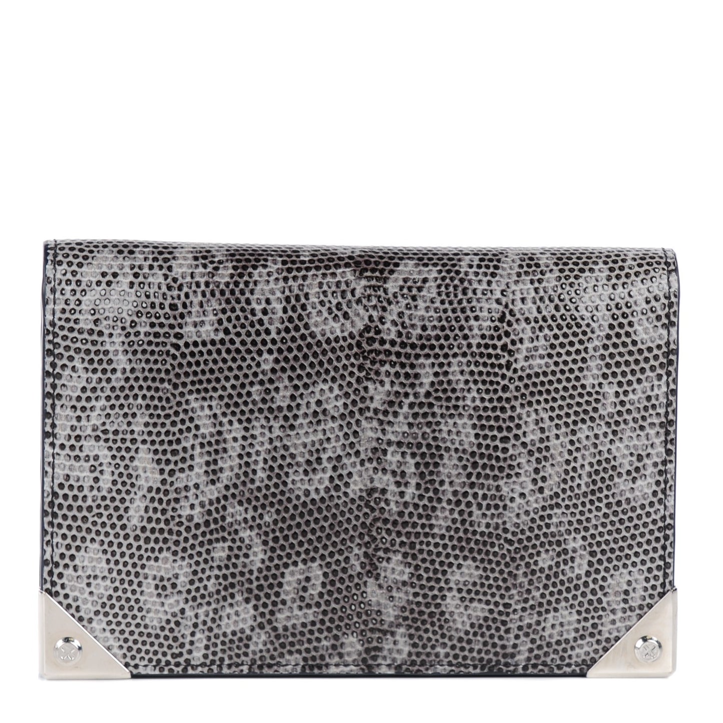 Lizard Embossed Prisma Biker Purse Geyser