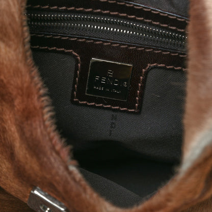 Fendi Calf Hair Zebra Print Shoulder Bag Brown 5 of 13