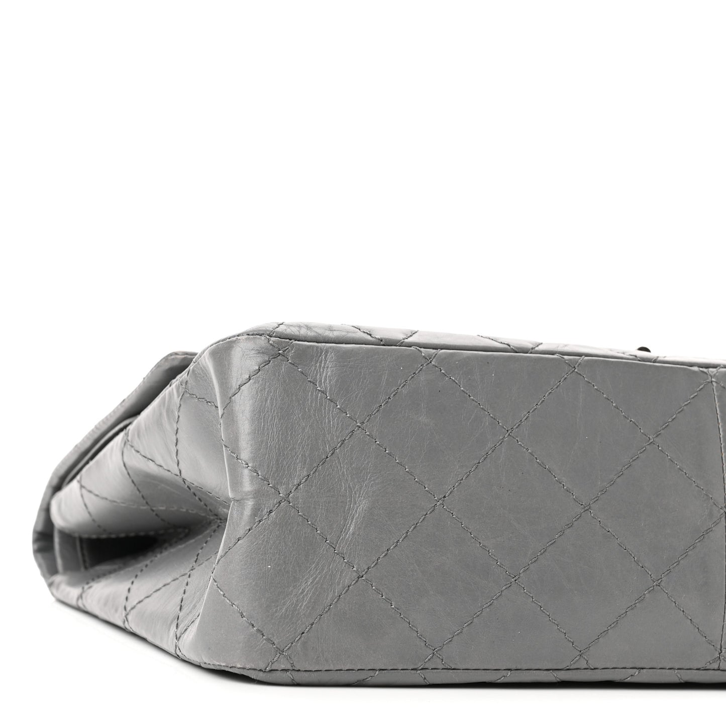 Aged Calfskin Quilted 2.55 Reissue 227 Flap Grey