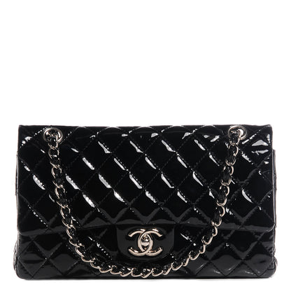 Chanel Patent Quilted Medium Double Flap Black 1 of 8