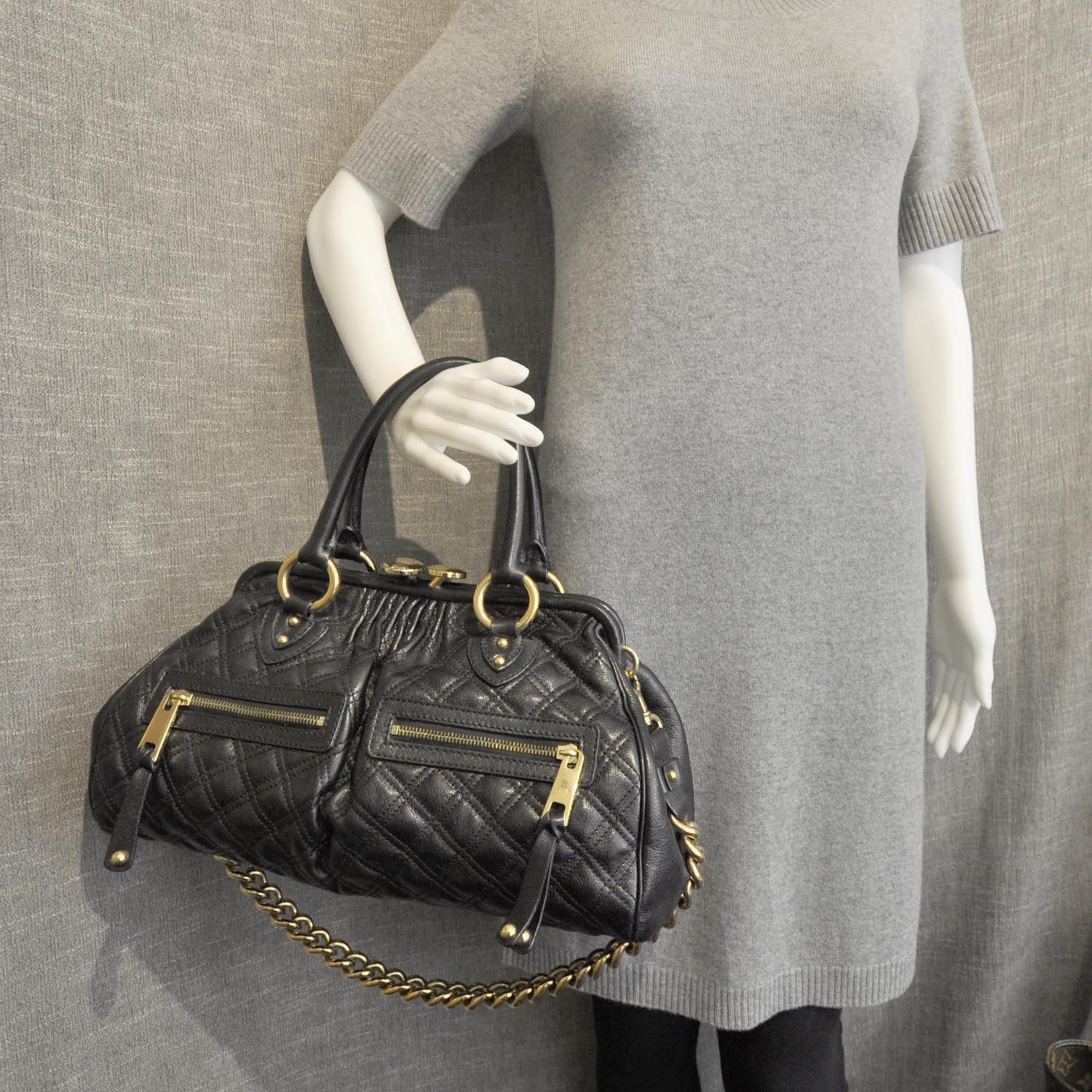 Marc Jacobs Quilted Leather East West Stam Bag Black 3 of 10