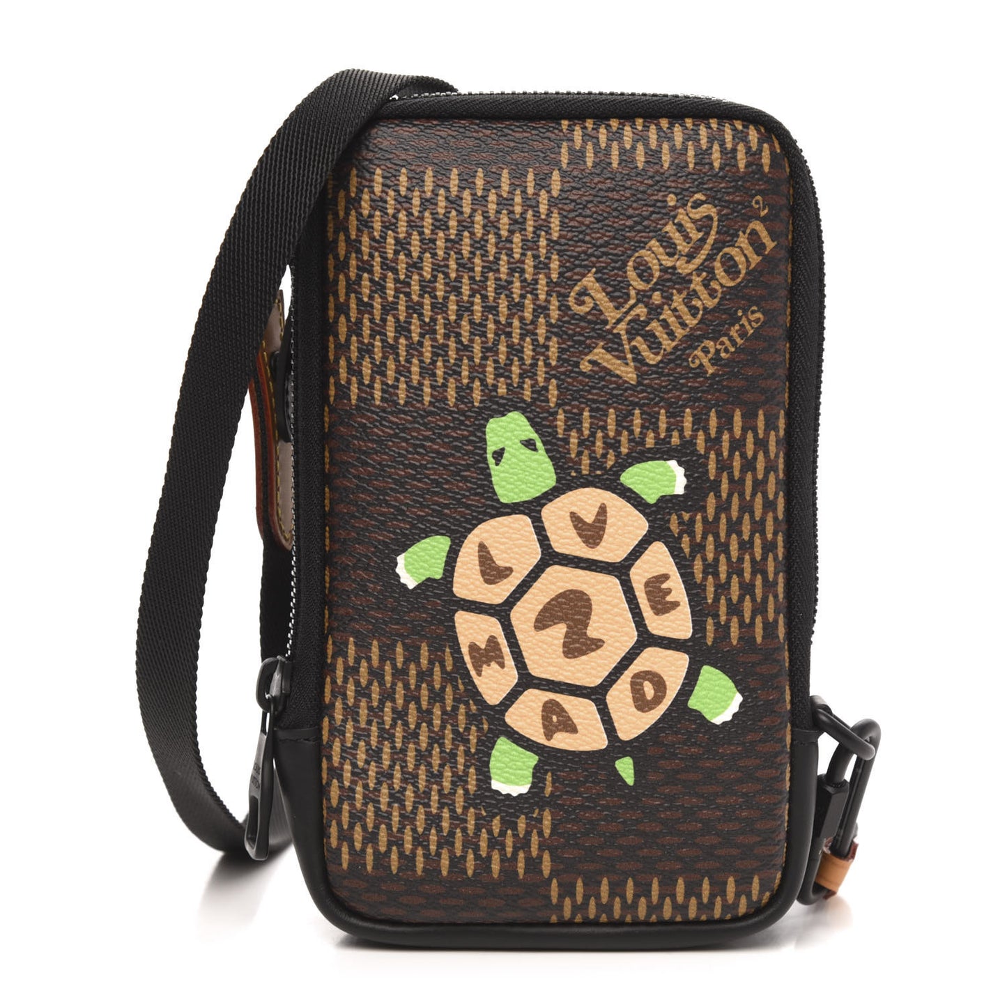 X NIGO Giant Damier Ebene Tortoise Double Phone Pouch