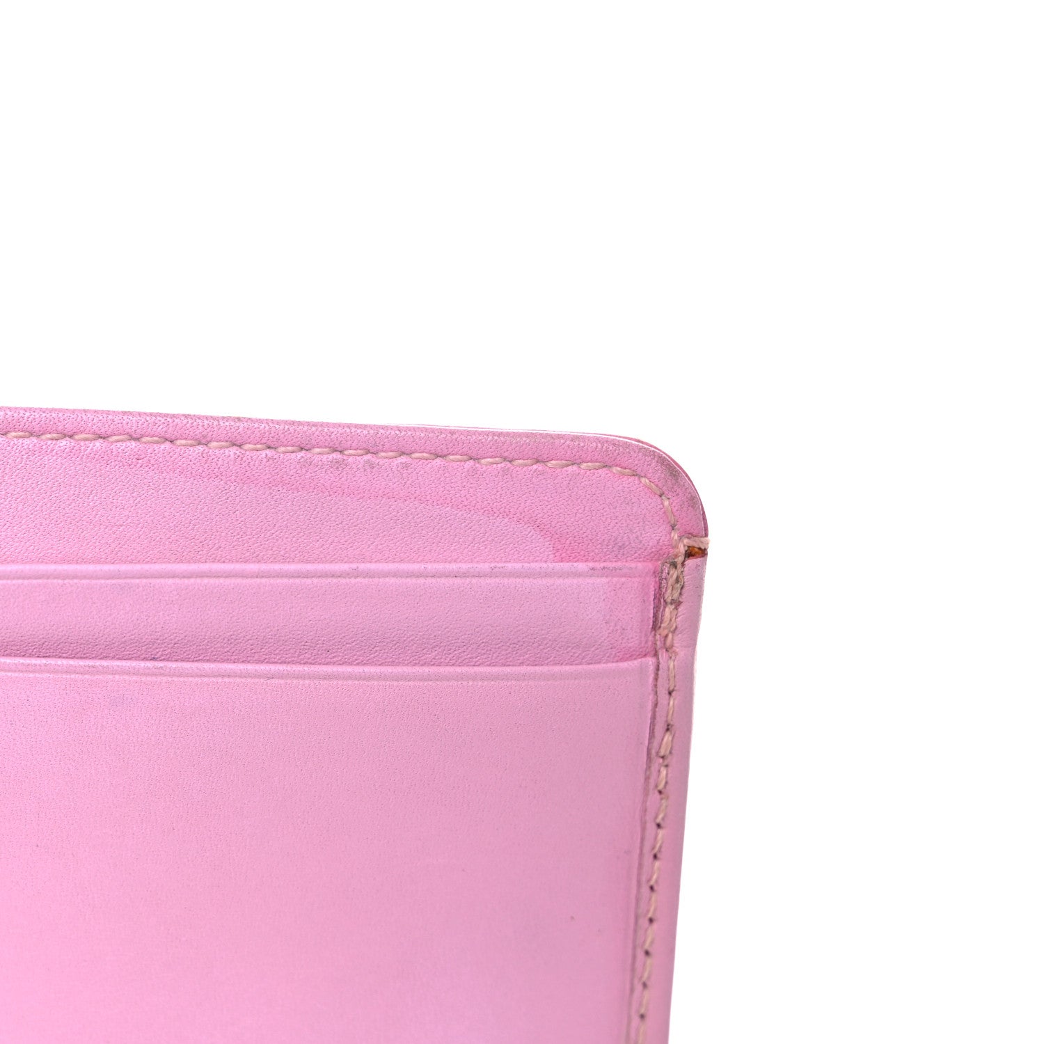 Chanel Calfskin Quilted Cambon Card Holder Pink Black 10 of 16