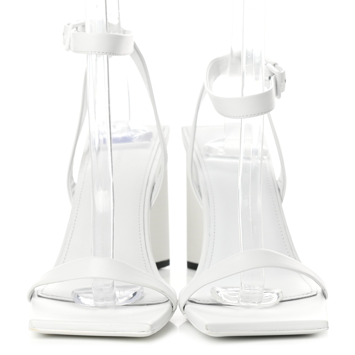 Balenciaga Smooth Calfskin Moon Square Toe 90mm Sandals 36 Optical White 2 of 10