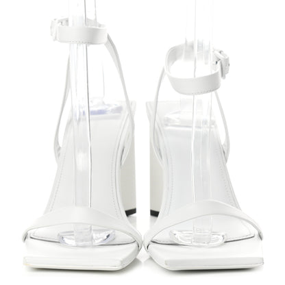 Balenciaga Smooth Calfskin Moon Square Toe 90mm Sandals 36 Optical White 2 of 10