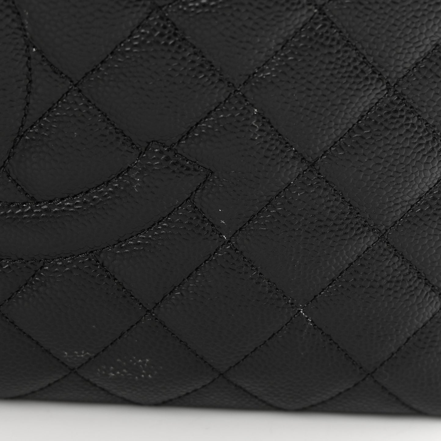 Caviar Quilted Grand Shopping Tote GST Black
