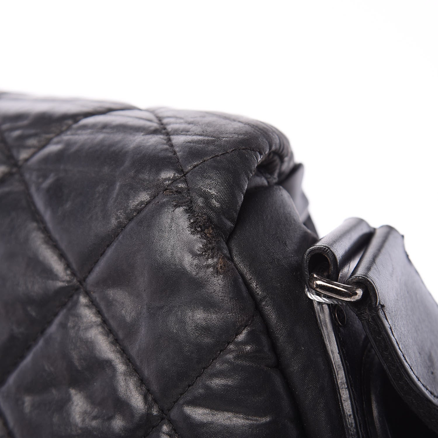 Chanel Aged Calfskin Quilted Expandable Messenger Black 18 of 18