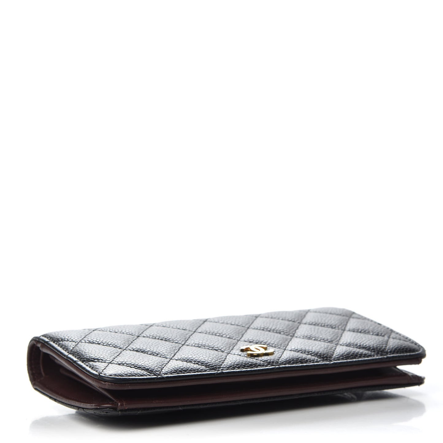 Caviar Quilted Yen Wallet Black