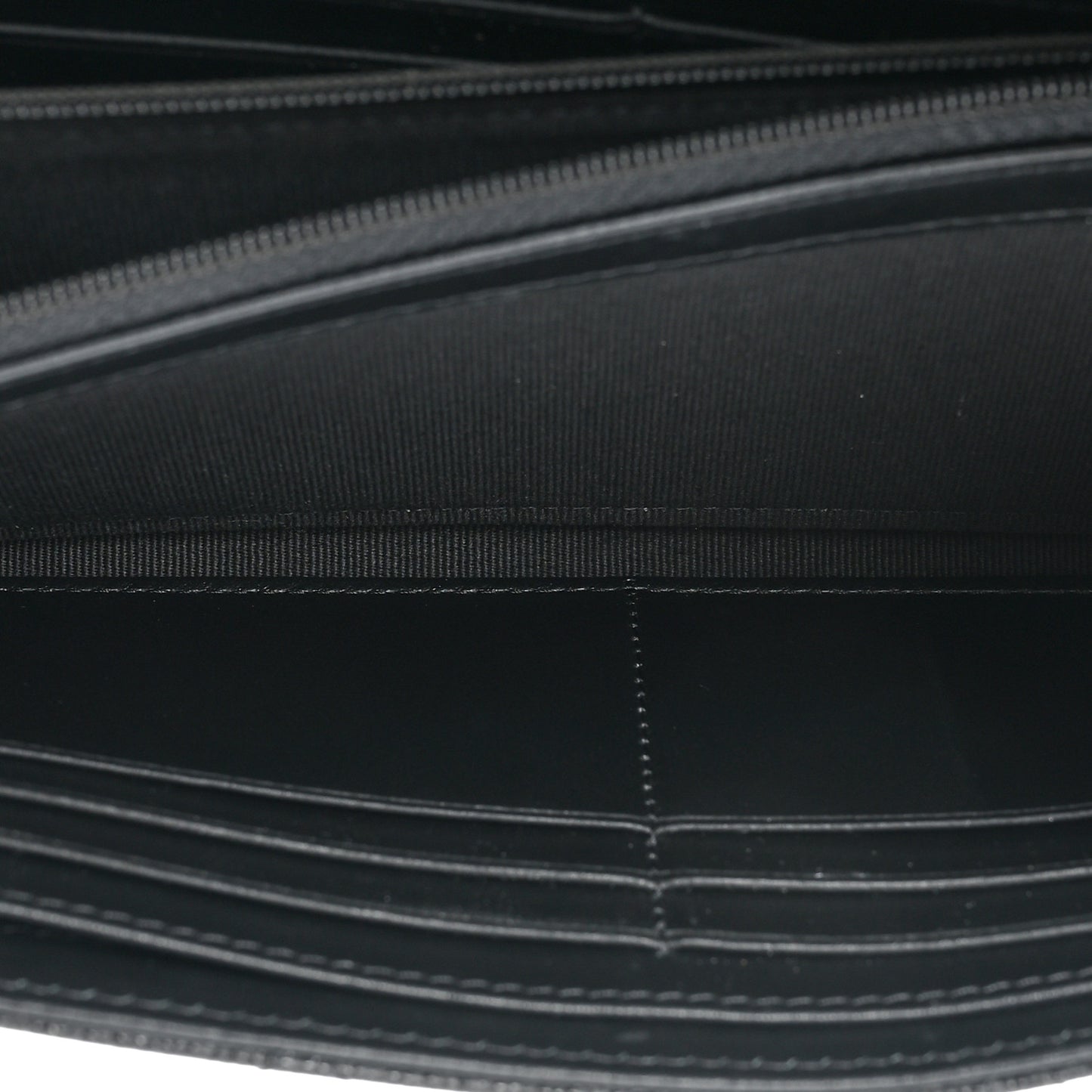 Caviar Quilted Pocket Twins Wallet On Chain WOC Black