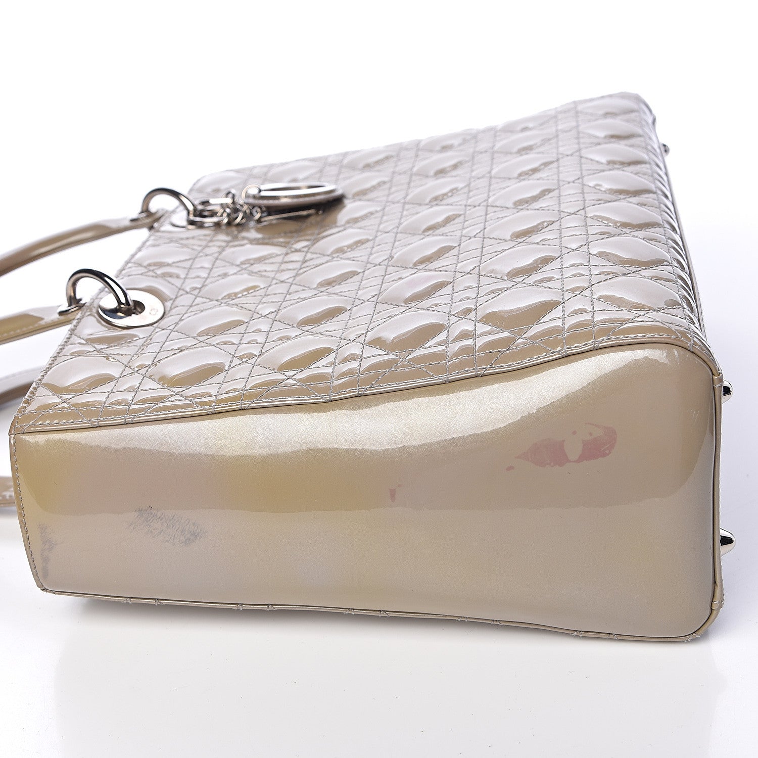 Christian Dior Patent Cannage Large Lady Dior Beige 18 of 21