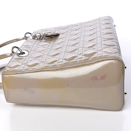 Christian Dior Patent Cannage Large Lady Dior Beige 18 of 21