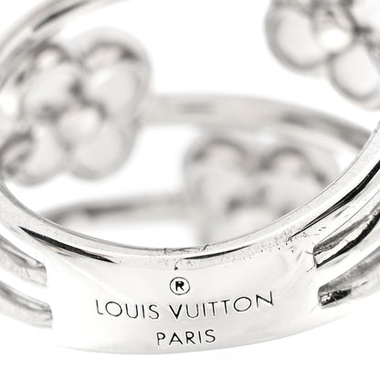 Louis Vuitton Flower Full Ring S 49 5 Silver 4 of 4