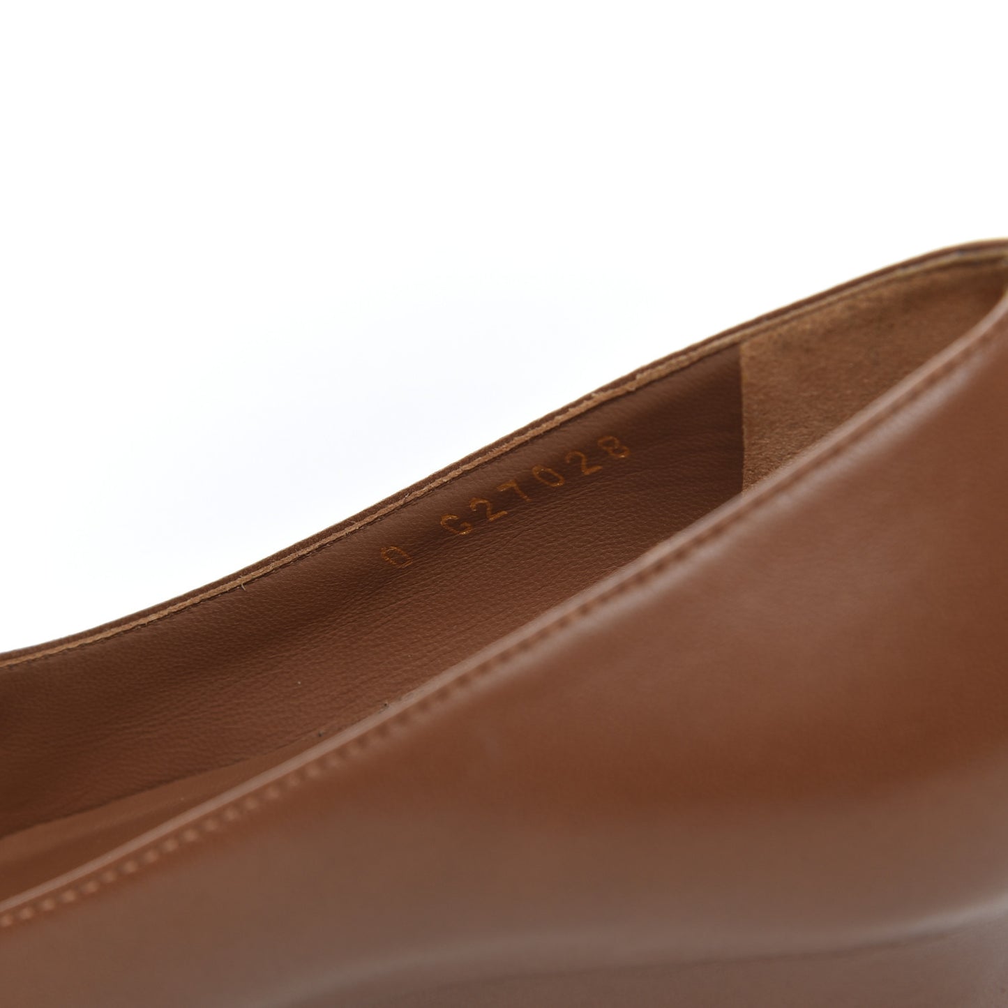 Lambskin Cap Toe Wedges 36 Brown Black