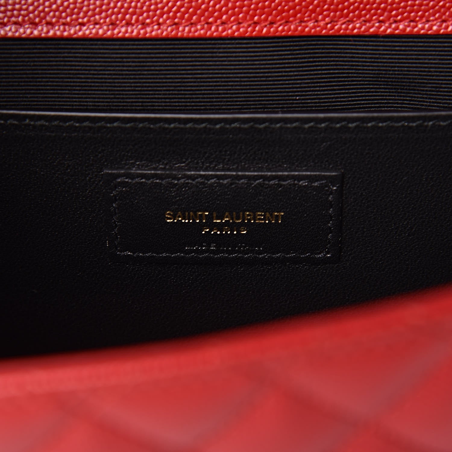 Saint Laurent Grain De Poudre Textured Mixed Matelasse Triquilt Medium Monogram Satchel New Red 7 of 10