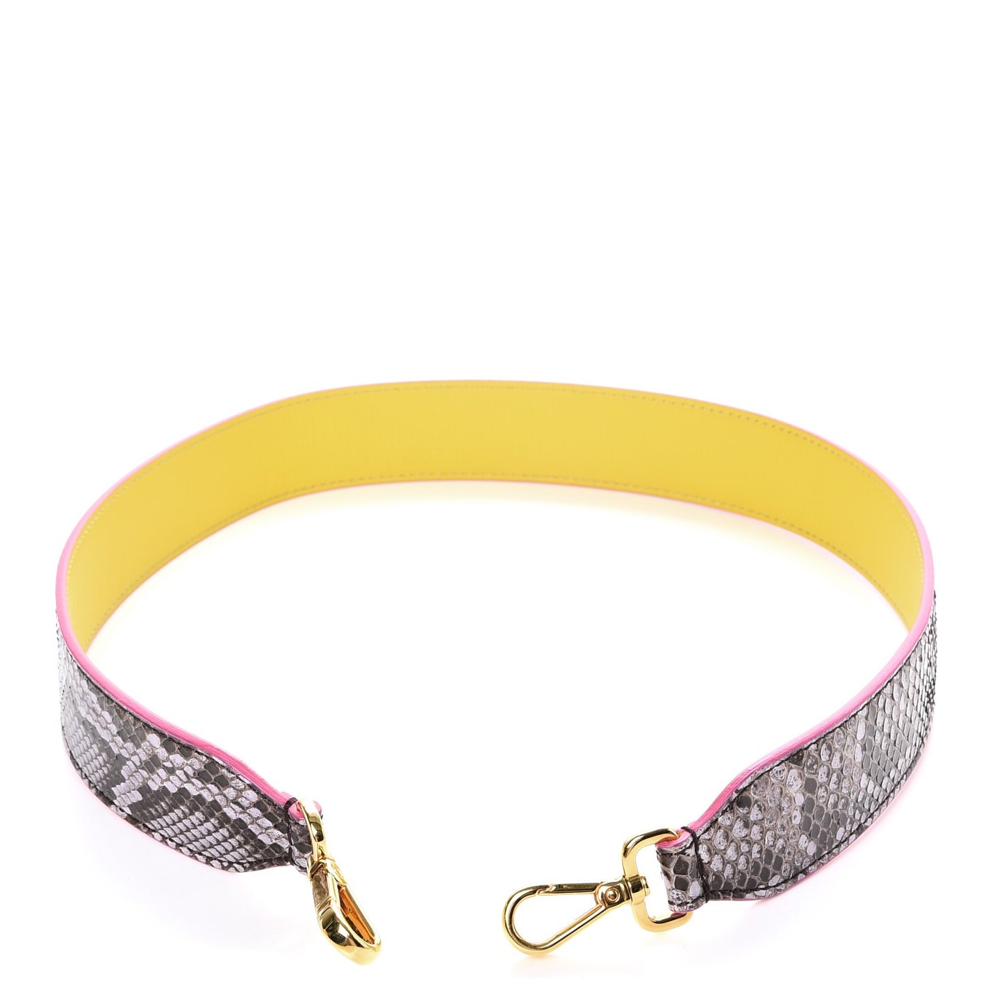 Shiny Python Vitello Dolce Strap You Purple Yellow