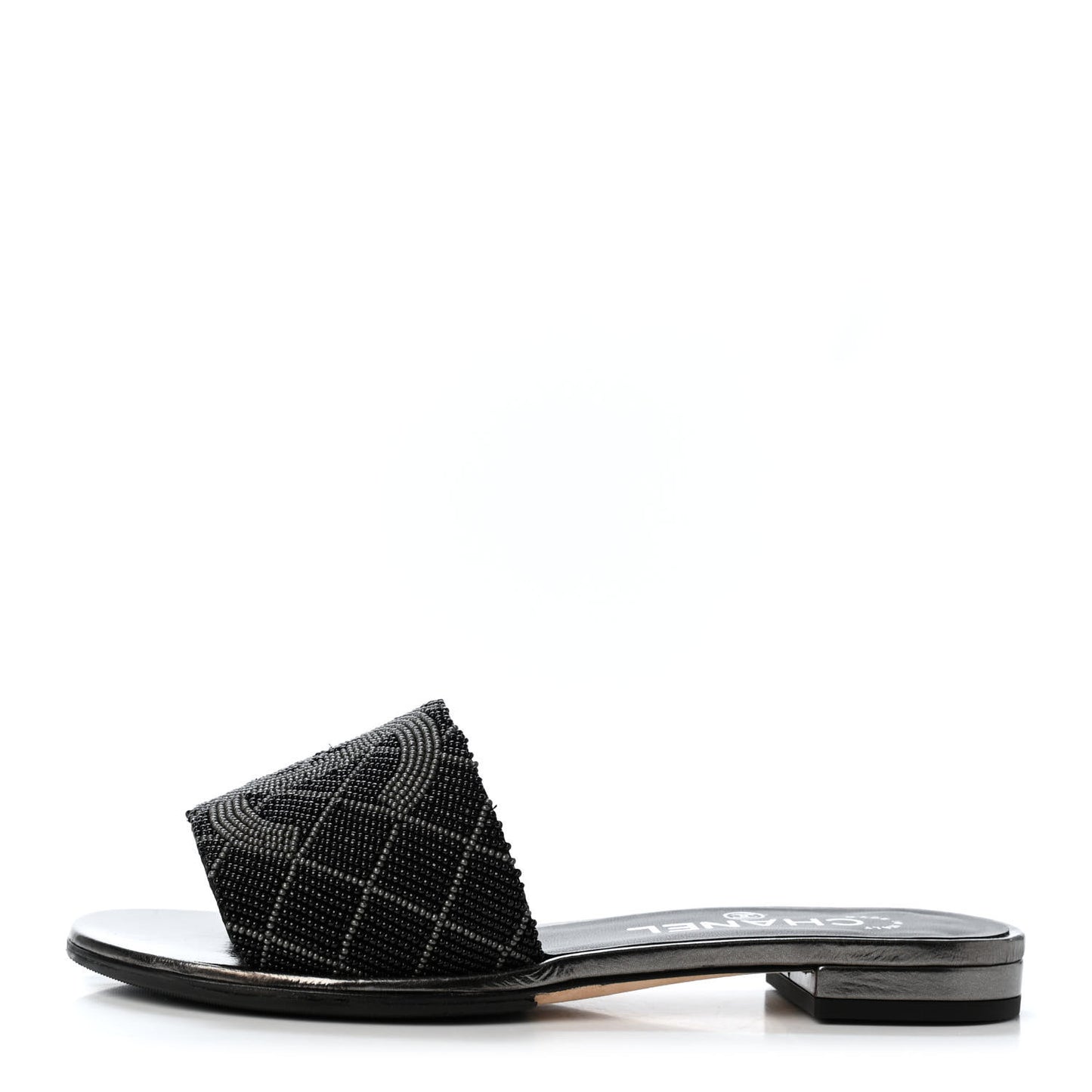 Pearl Embroidery CC Mules 35 Black