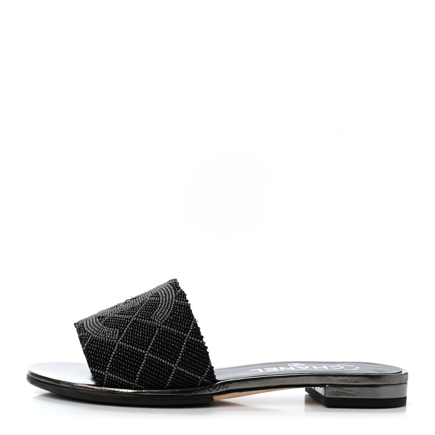 Chanel Pearl Embroidery CC Mules 35 Black 1 of 4