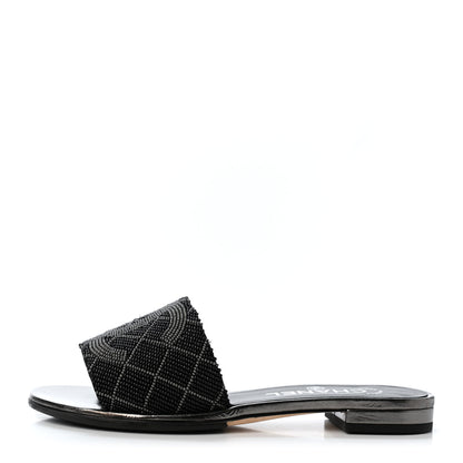 Chanel Pearl Embroidery CC Mules 35 Black 1 of 4
