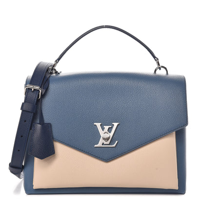 Louis Vuitton Soft Calfskin My Lockme Top Handle Blue Jean Creme 1 of 10
