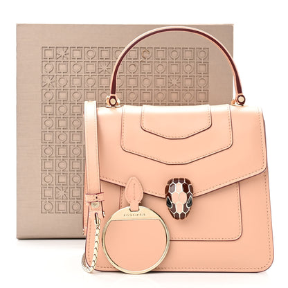 Bulgari Calfskin Serpenti Forever Top Handle Carmel Topaz 10 of 10