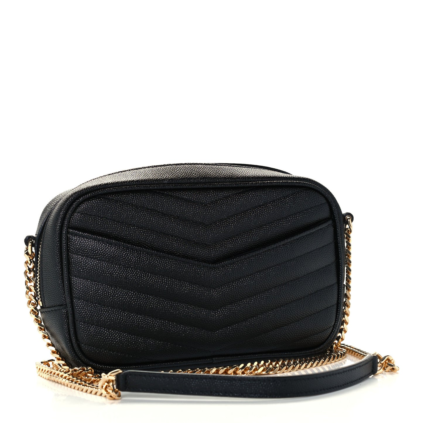 Grain De Poudre Matelasse Monogram Mini Lou Camera Bag Black
