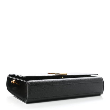 Saint Laurent Grain De Poudre Medium Classic Monogram Kate Satchel Black 4 of 11