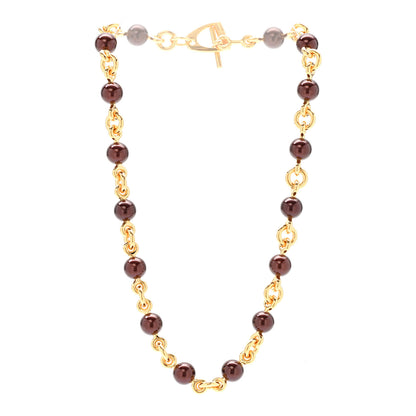 Hermes Bead Chain Etrier Choker Necklace Gold 3 of 8