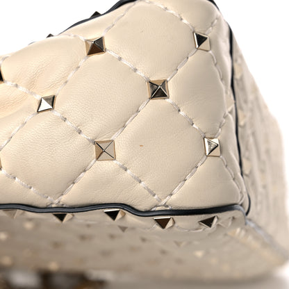 Valentino Garavani Nappa Medium Rockstud Spike Shoulder Bag Light Ivory 15 of 17