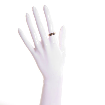 Hermes 18K Rose Gold Diamond PM Kelly Ring 51 5.75 6 of 9