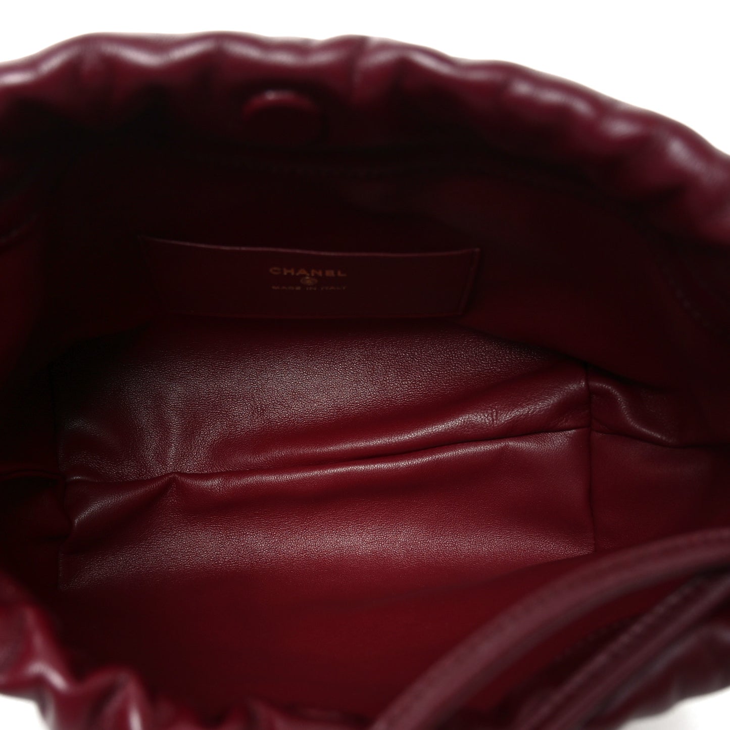 Pony Hair Printed Quilted Drawstring Clutch With Strap White Black Dark Burgundy