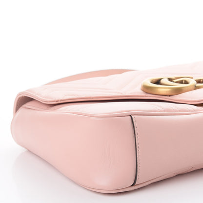 Gucci Calfskin Matelasse Medium GG Marmont Shoulder Bag Perfect Pink 9 of 10