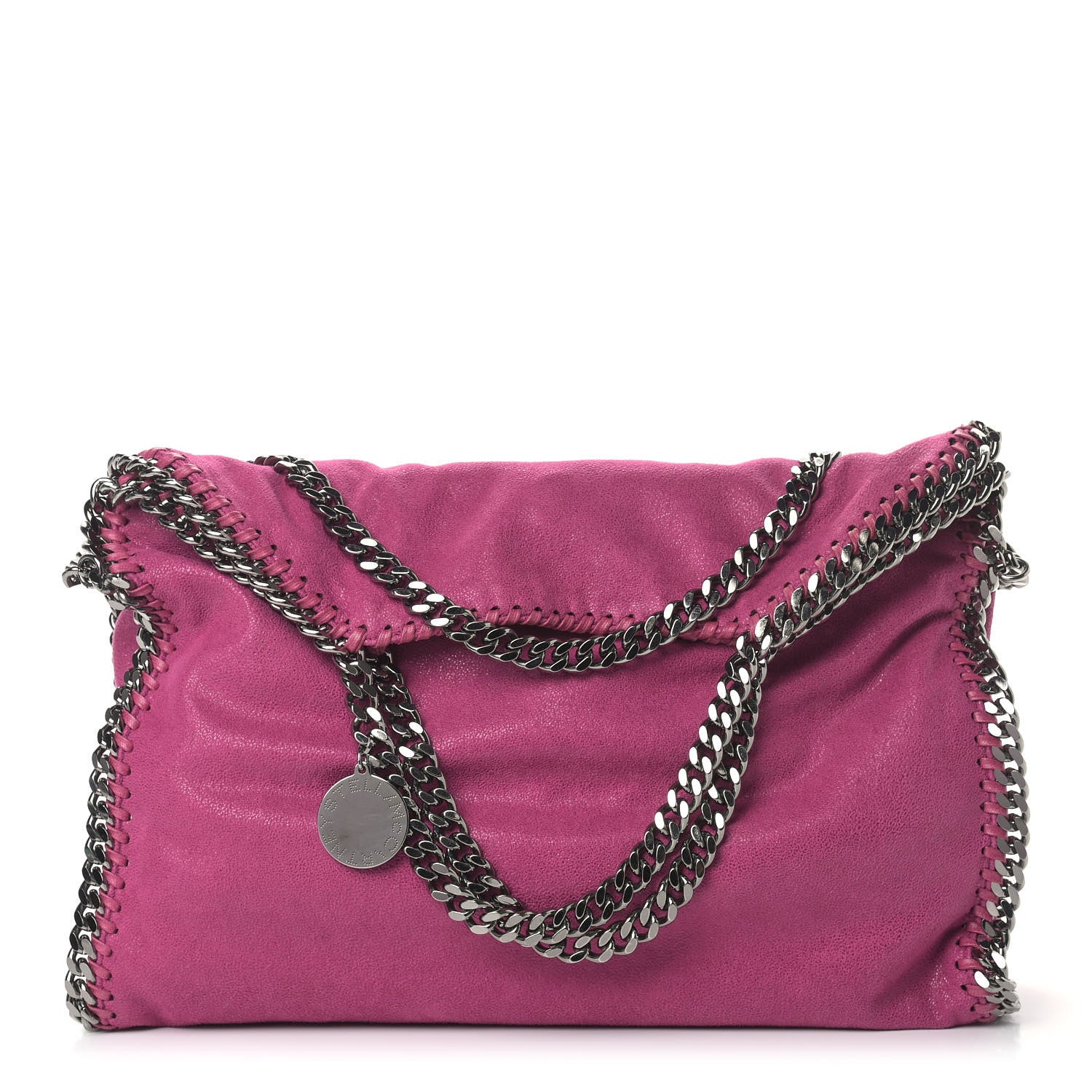 Stella McCartney Shaggy Deer Falabella Fold Over Tote Hot Pink 1 of 8
