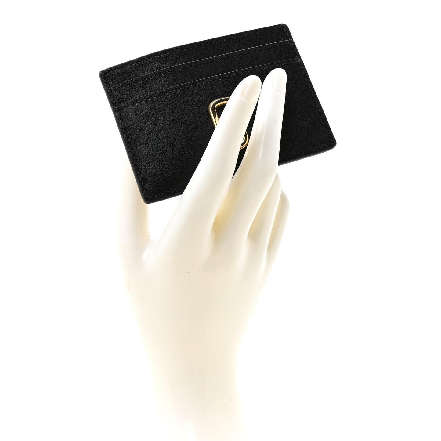 Calfskin Snapshot Card Holder Black