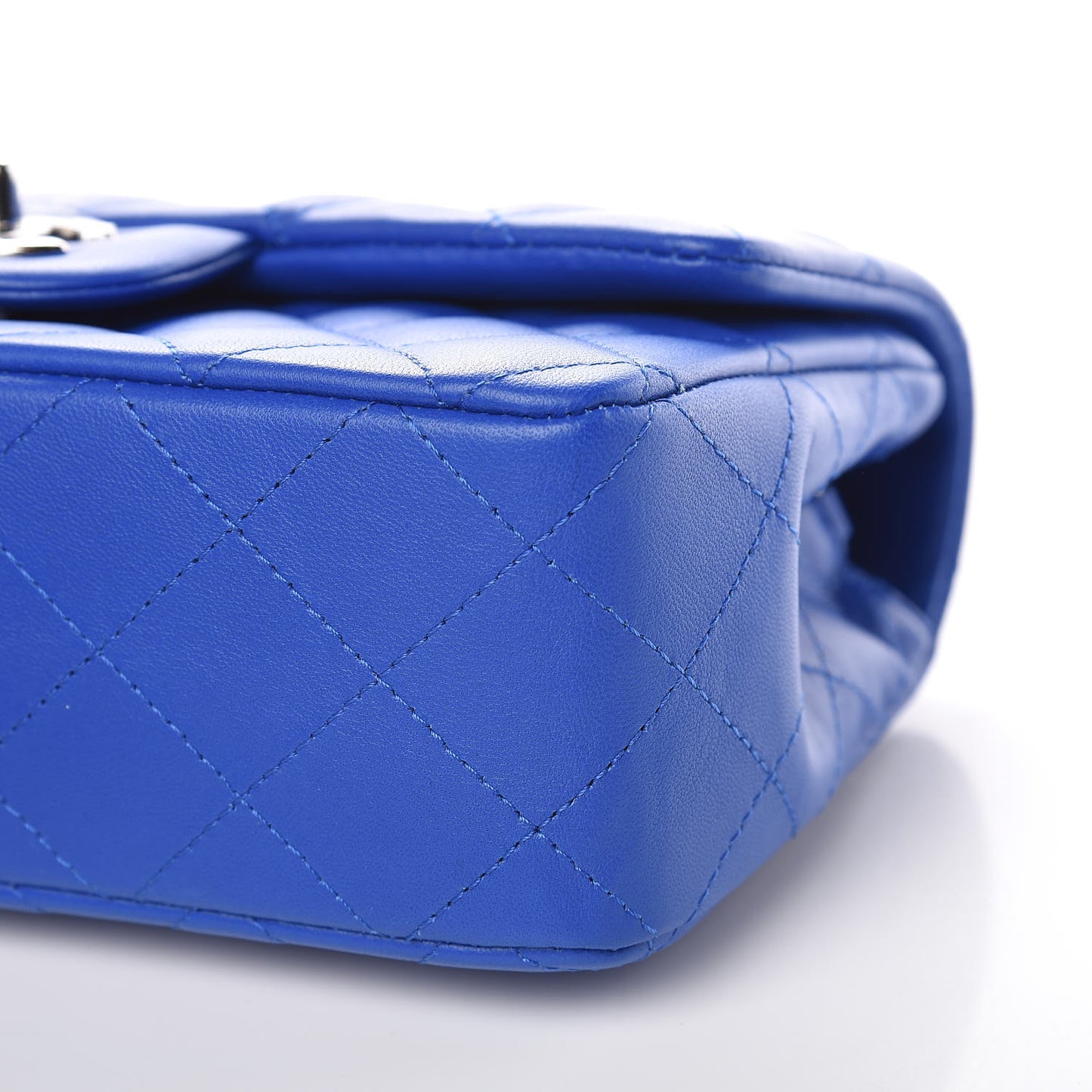 Lambskin Quilted Mini Rectangular Flap Royal Blue