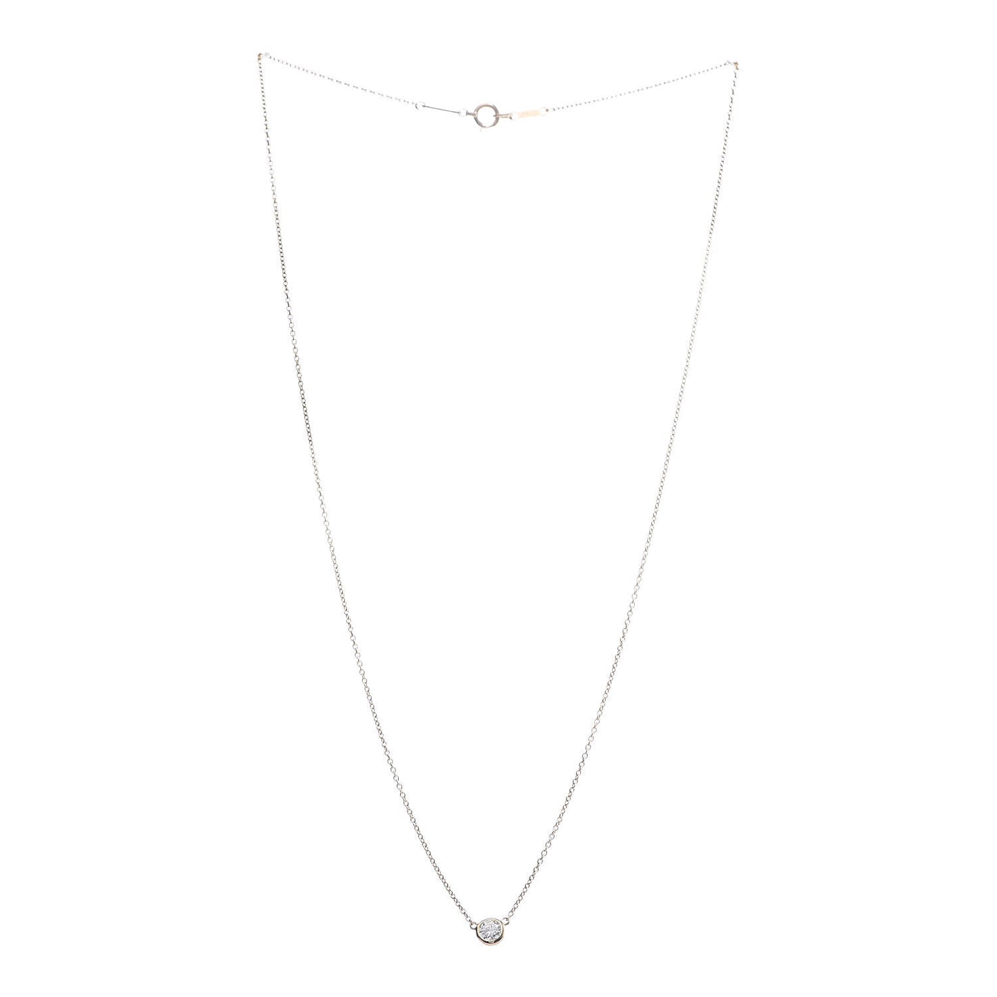 18K Yellow Gold Diamond .23ct Elsa Peretti Diamonds by the Yard Pendant Necklace