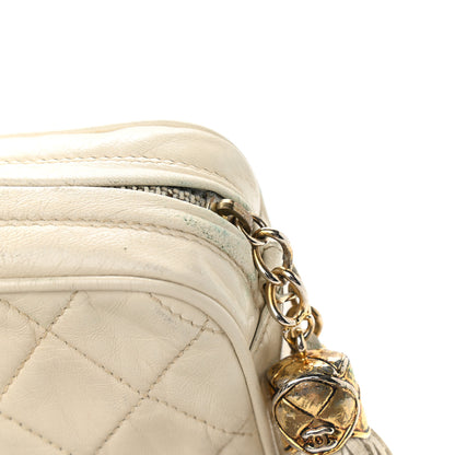 Chanel Lambskin Quilted Tassel Camera Case White 6 of 17