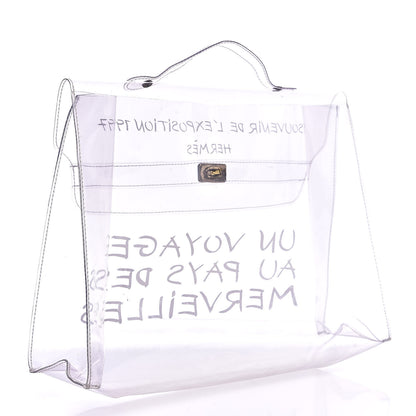 Hermes Vinyl Souvenir De L'Exposition Kelly Transparent 3 of 10