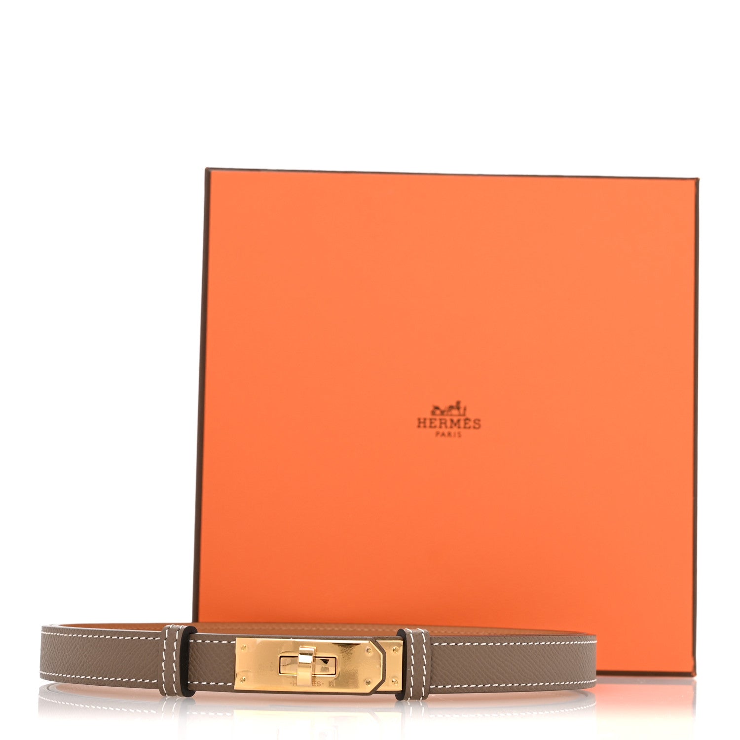 Hermes Epsom Kelly Belt Etoupe 4 of 4