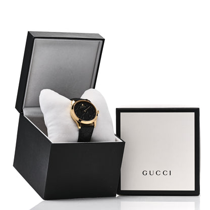 Gucci Stainless Steel Calfskin 38mm G-Timeless Quartz Watch Black 5 of 5