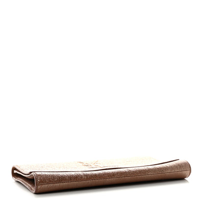 Saint Laurent Metallic Crackled Calfskin Large Belle De Jour Clutch Gold 4 of 7