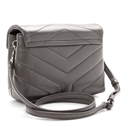 Saint Laurent Calfskin Y Quilted Monogram Toy Loulou Crossbody Bag Storm 2 of 9