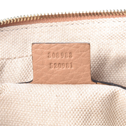 Gucci Pebbled Calfskin Small Soho Bowler Camelia 7 of 9