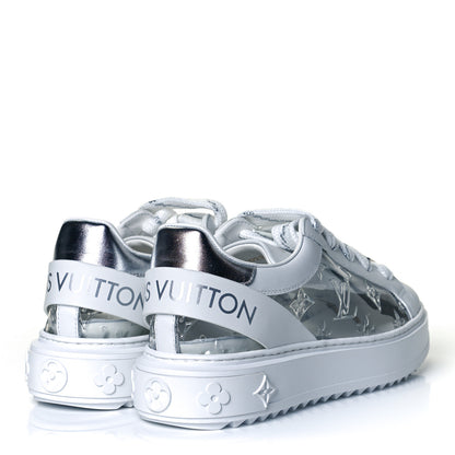 Louis Vuitton Monogram PVC Time Out Sneakers 36 Silver 4 of 12