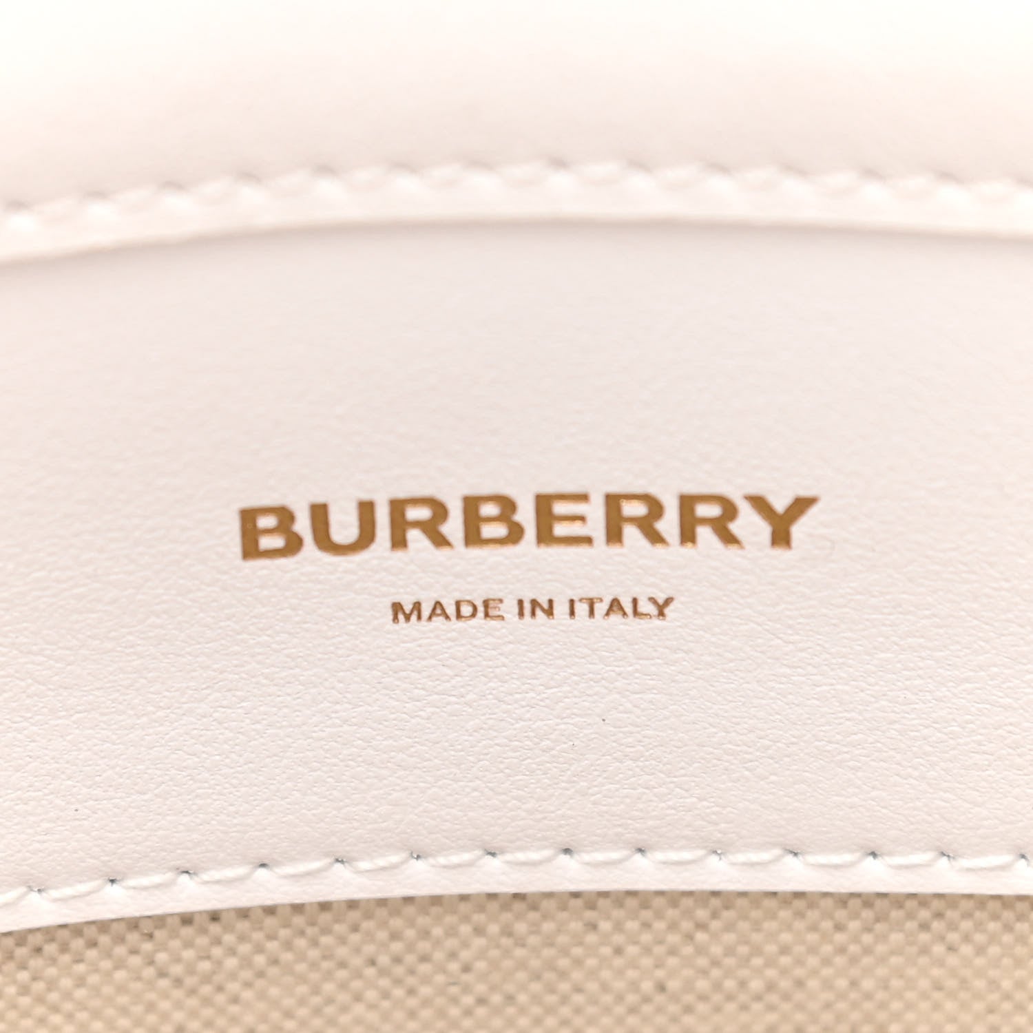Burberry Monogram Canvas Smooth Calfskin Medium Pocket Bag White Beige 6 of 10