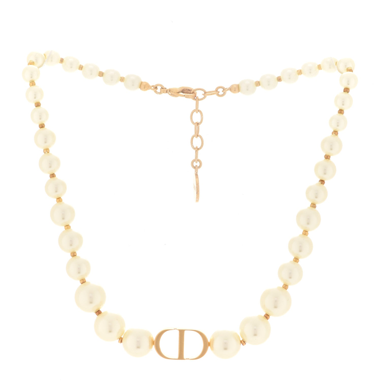 Christian Dior Pearl 30 Montaigne Choker Necklace Gold 3 of 7