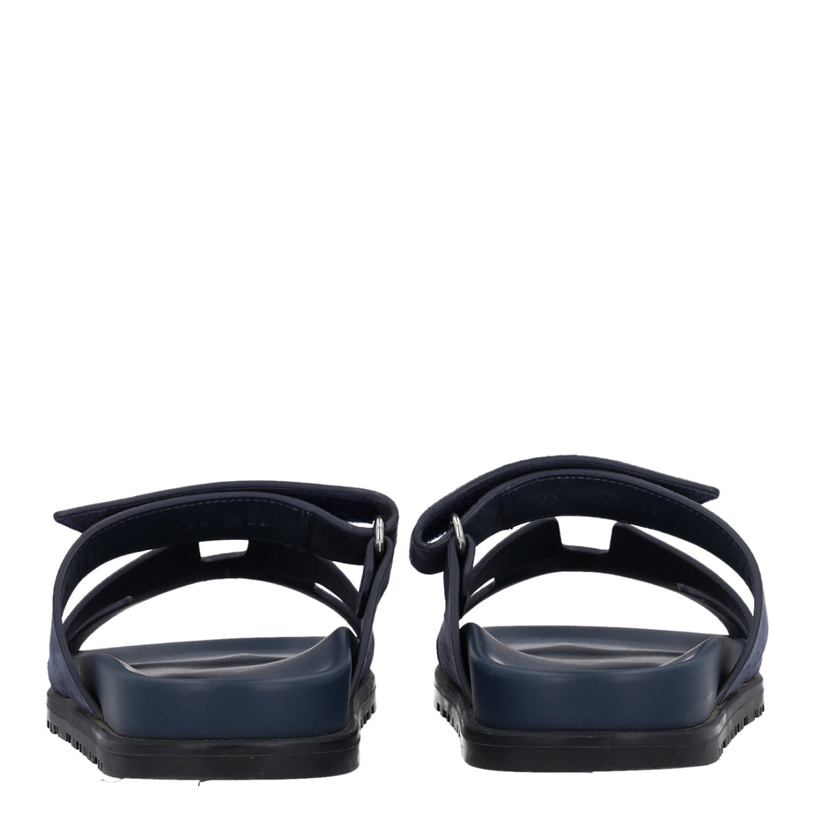 Hermes Suede Goatskin Womens Chypre Sandals 35.5 Bleu Celeste 6 of 11