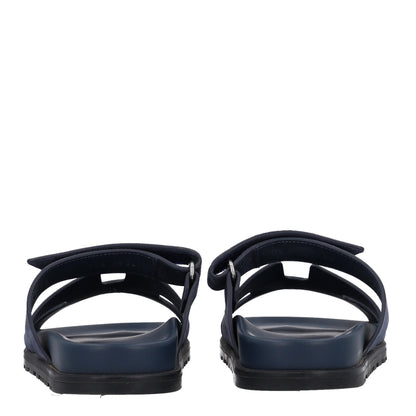 Hermes Suede Goatskin Womens Chypre Sandals 35.5 Bleu Celeste 6 of 11