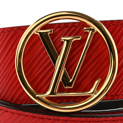 Louis Vuitton Monogram Epi 35mm LV Circle Reversible Belt 85 34 Coquelicot 6 of 6