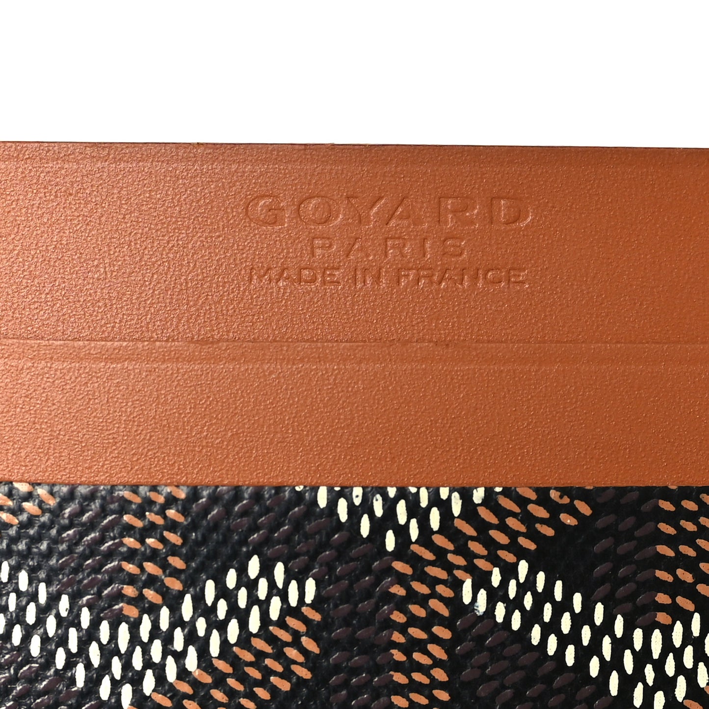 Goyardine Stripe Saint Sulpice Card Holder Black Gold
