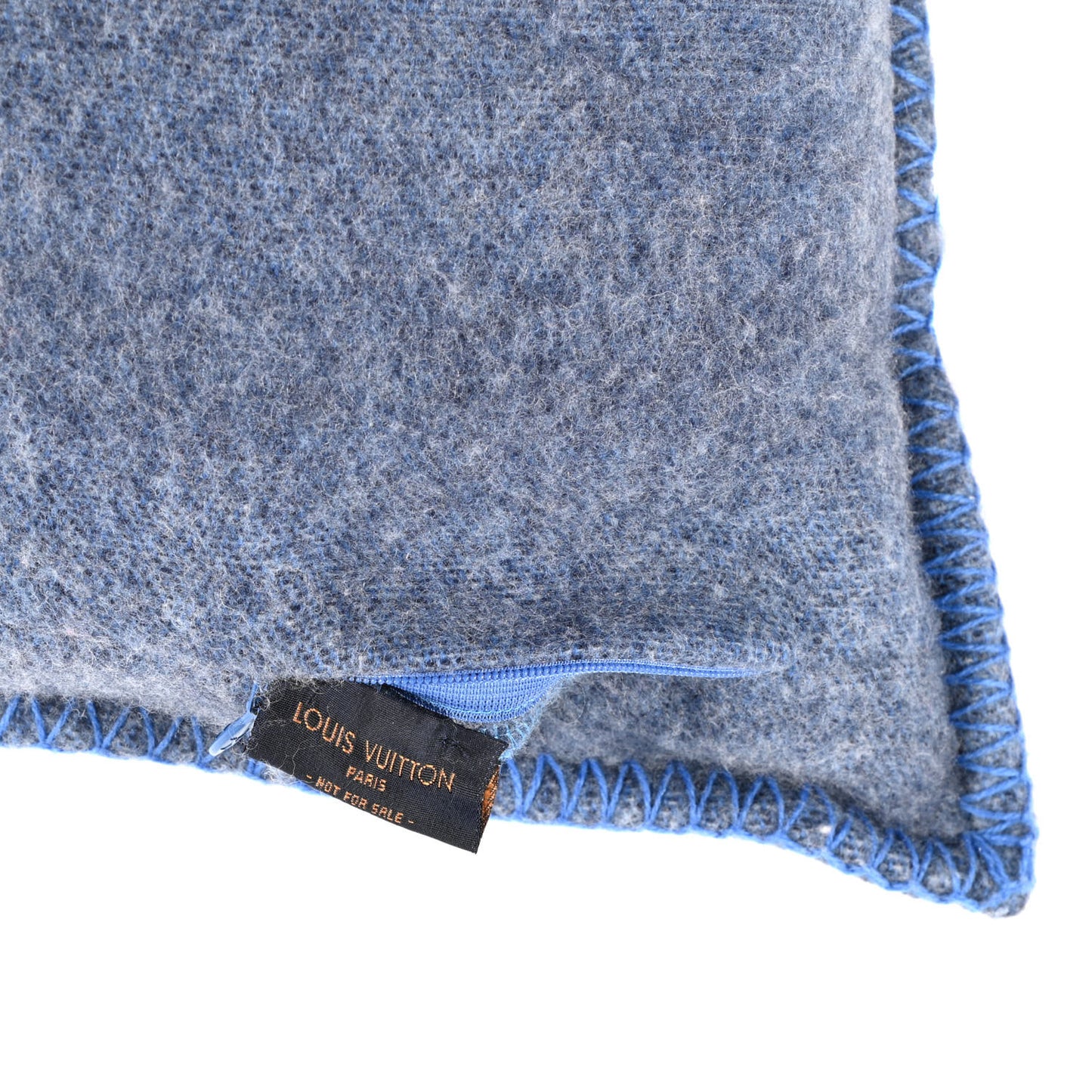Wool Cashmere Cushion Pillow Blue Gray